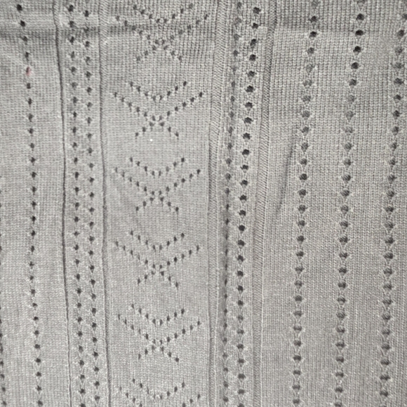 Elegant Black Women's Tie Front Cardigan With Eyelet Detail. Size Small - Picture 2 of 2